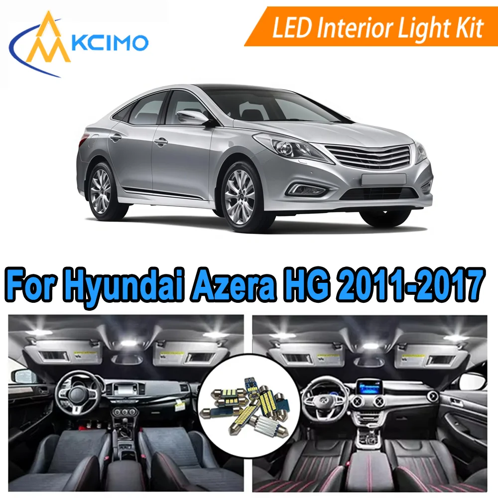 

Светодиодное внутреннее освещение ​ Для Hyundai Azera HG (2011-2017) Светодиодные лампы для купольного освещения Map Light, комплект внутреннего освещения (набор из 10 предметов) ​