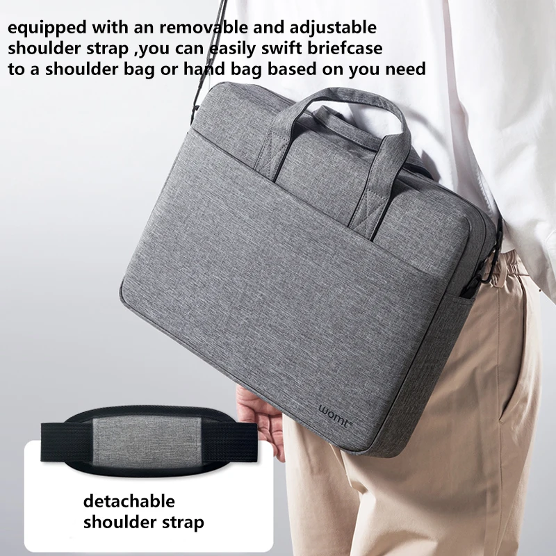 Imagem -05 - Bolsa de Ombro Portátil para Homens Pasta de Viagem de Negócios Compatível com Macbook hp Lenovo Acer Dell Asus Huawei Xiaomi 133 Pol 14 Pol 156 Pol 16 Pol