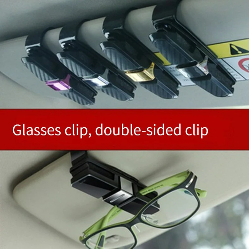 Car Vehicle Sun Visor Sunglasses Eyeglasses Glasses Card Ticket Holder for Car Accessories Sunglasses Holder Estuche gafas