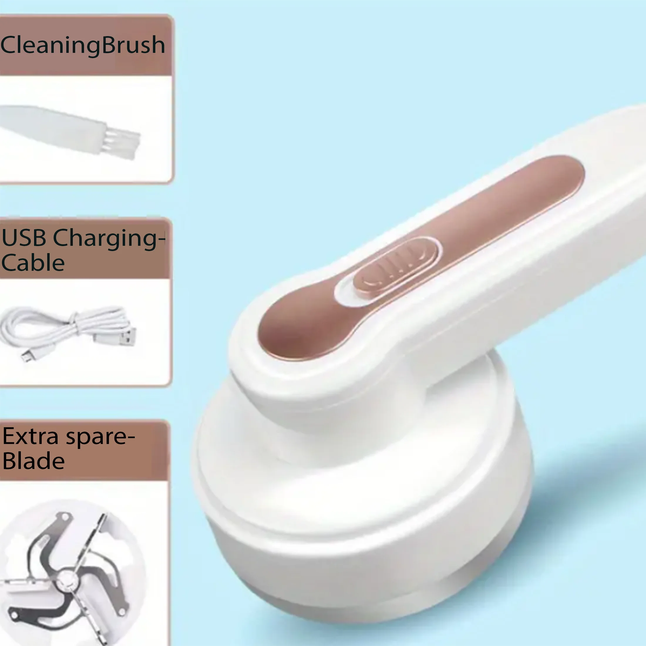 مزيل شعر الملابس والفراش | 1 لوازم تنظيف مزيل الشعر المحمولة القابلة لإعادة الشحن عبر USB عملية