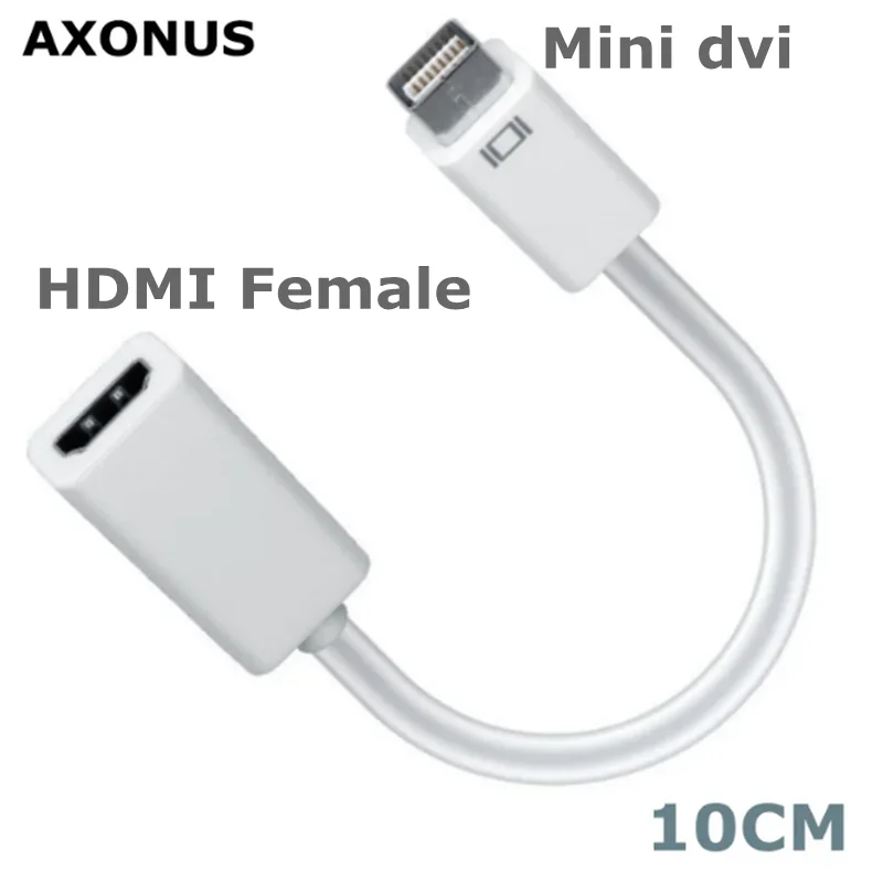 10CM HD Mini DVI Male to HDMI Compatible Female Video Cable Converter for Old MacBook to HD TV Converter