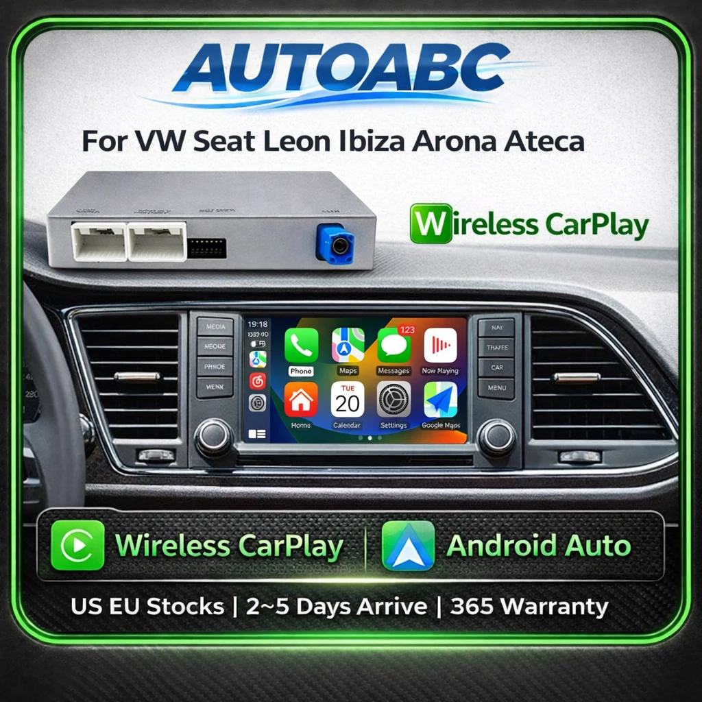 Wireless Carplay Interface For VW Seat Leon Mk3 5F Golf7 Arona IBIZA Toledo Ateca 2013-2019 MIB Support OEM Camera Android Auto
