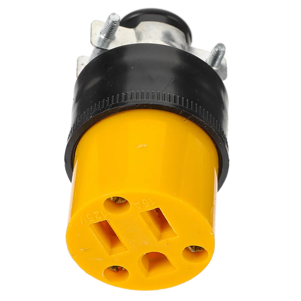 

3-Prong Grounding Extension Cord Female Plug End Replacement Connector 15A AC125V Electrical Repair Cord Adapter