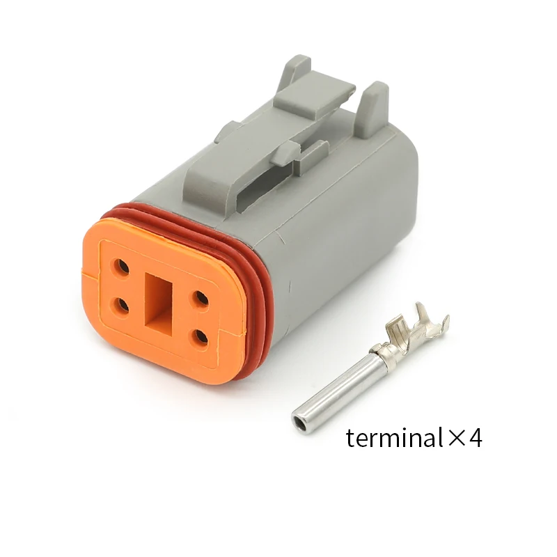 DT06-4S  4pin waterproof plug-in female head with terminal  electrical  connect  Automotive connector Deutsch