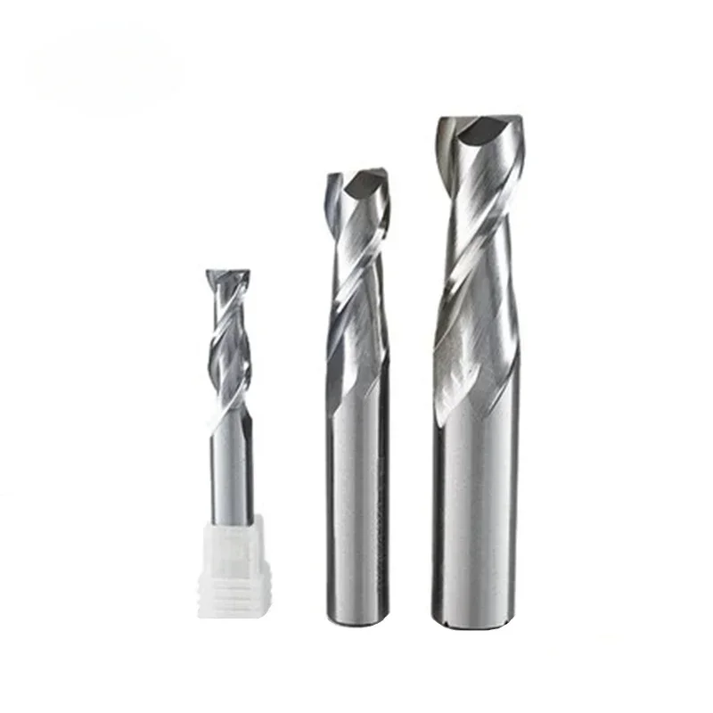 WOY White steel end milling cutter 2 slots 1mm~20mm 4mm 6mm 8mm 12mm CNC lathe with chromium metal milling cutter 1.5mm