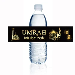 Umrah mubarak Water Bottle Sticker eid hajj mubarak Bottle Labels Paper Wrapper