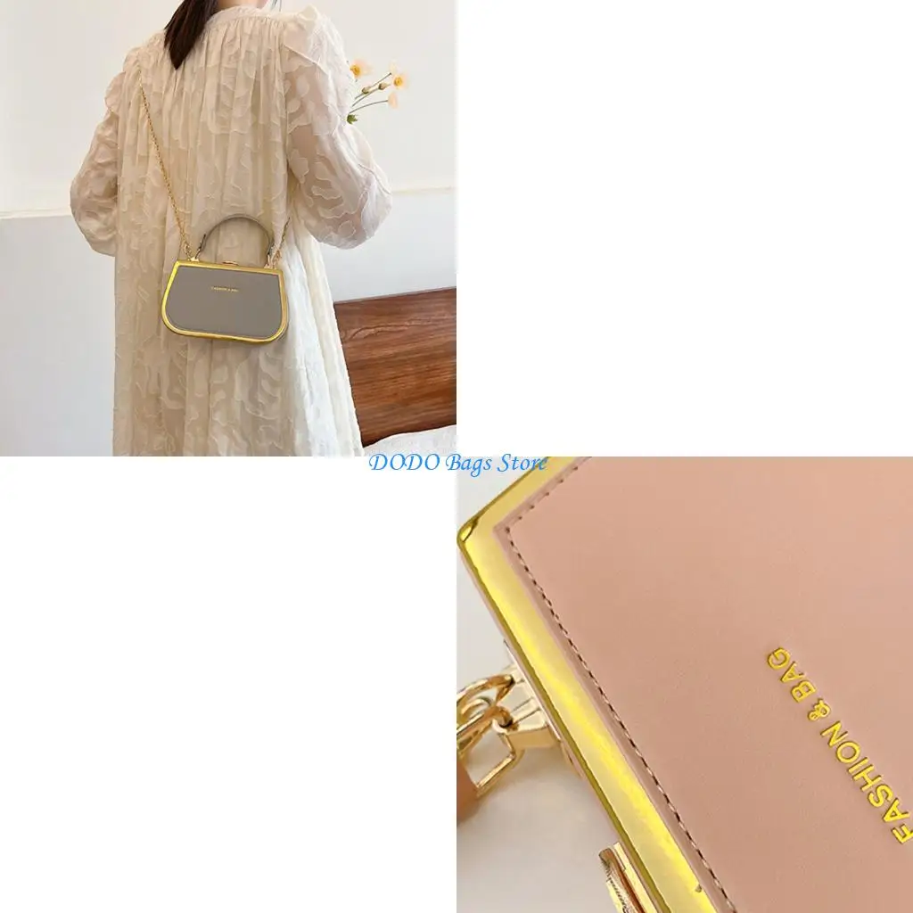 

Women Bag Candy Color Shoulder Bag Small Box Bag PU Leather Crossbody Bag Chain Handbag Stylish Bag for Daily