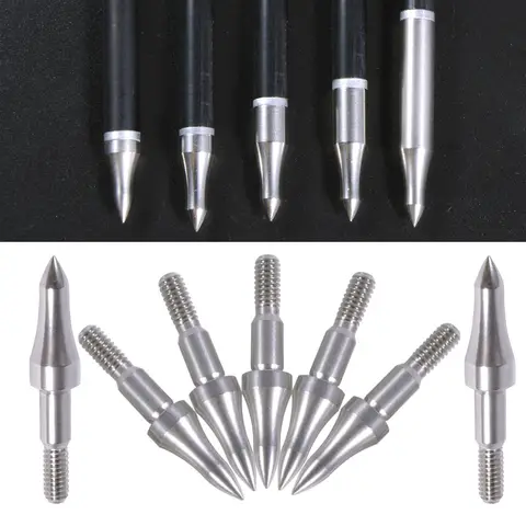 6/12Pcs Archery Points Broadhead 8mm 75/100/125/150/200/250/300Grain Target Field Point Compound  Bow Shooting Hunting Tips
