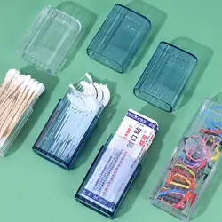 Cotton Swab Holder Floss Picks Container Portable ear cleaning Stick Organizer Qtip Holder Jars Acrylic Swab Storage Case