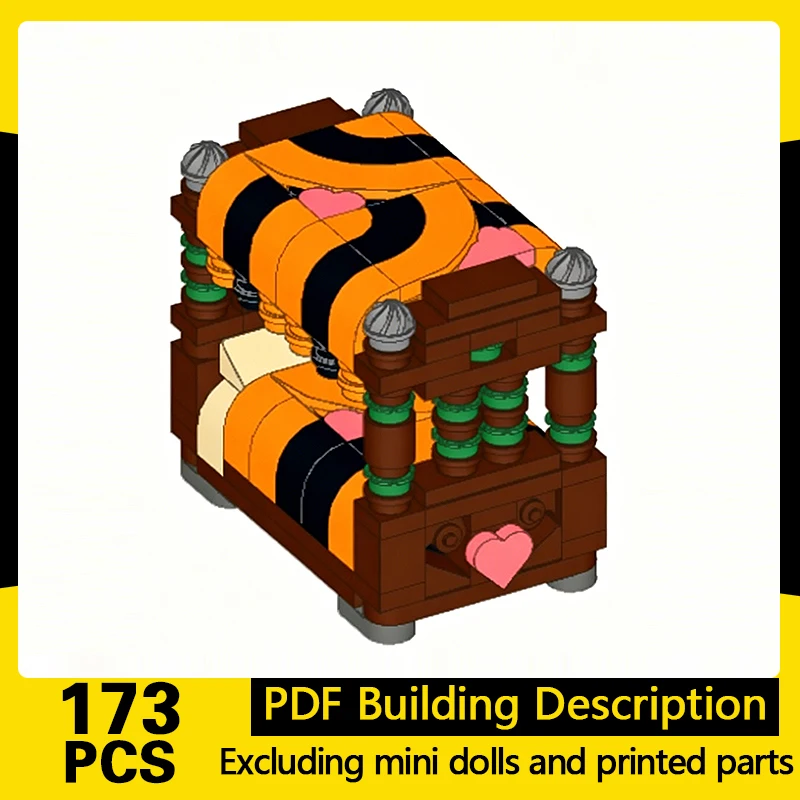 

City Street View Model MOC Building Bricks Luxury Four-Poster Bed Modular Technology Gifts Holiday Assemble Children Toys Suit