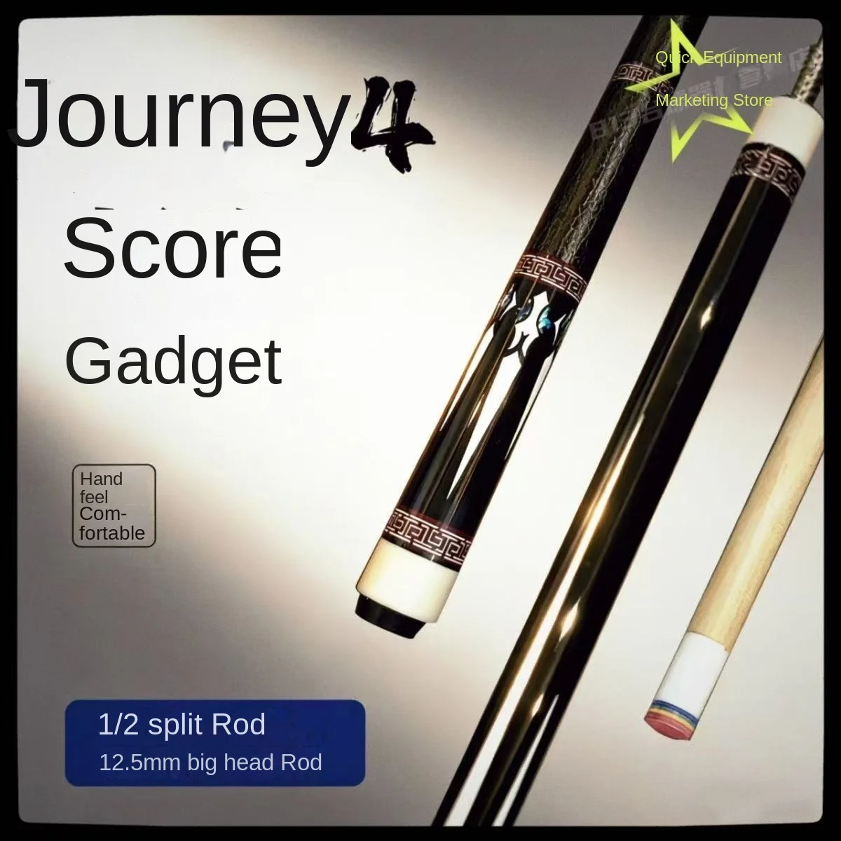 

Pool Cue Handcrafted from Century-Old Maple Premium 1/2 Split-Joint Design 12.5mm Tip Ideal for 8-Ball & 9-Ball