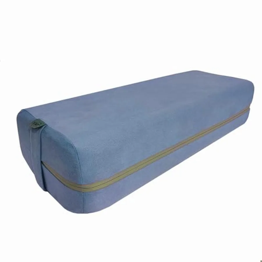 

Yoga Bolster Pillow for Meditation and Support - Rectangular Yoga Cushion Foam Wedges Washable Suede Pillowcase for Men and Wom