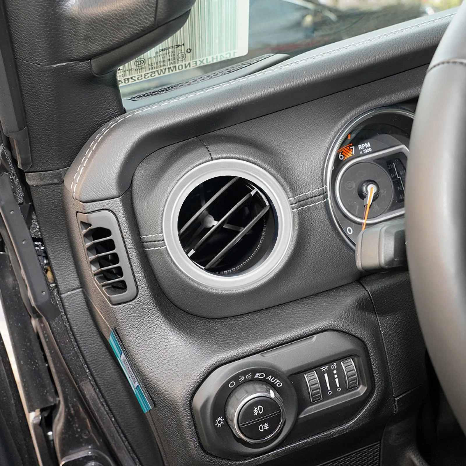 

4Pcs Durable ABS Air Vent Ring Covers Car Interior Air Conditioning Vent Outlet Decorations Easy Install Stylish Car Accessories