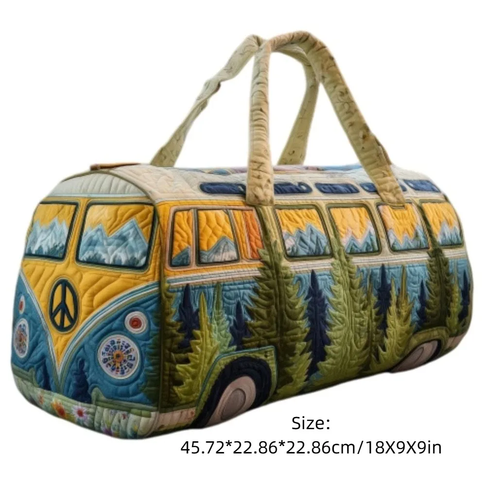 Adjustable Strap Quilted Duffle Bag 3D Quilting Craft Tote Bags Travel Duffel Bag Large Capacity Sports Gym Bag Outdoor Camping view 6