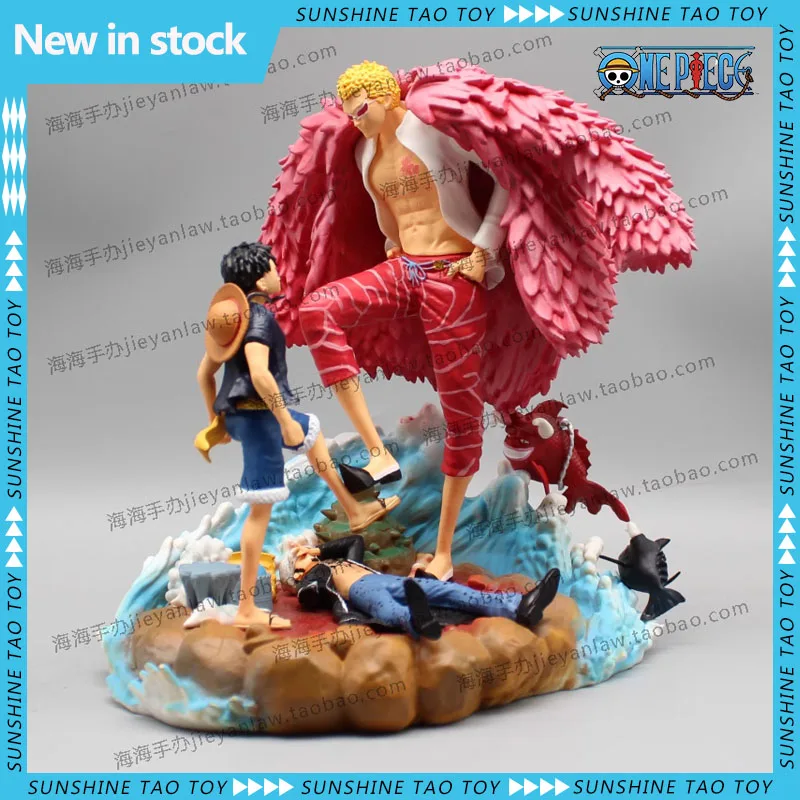 

Anime One Piece Figures Luffy Vs Donquixote Doflamingo Trafalgar D. Water Law 21cm Action Figures Pvc Model Toys Doll Gifts