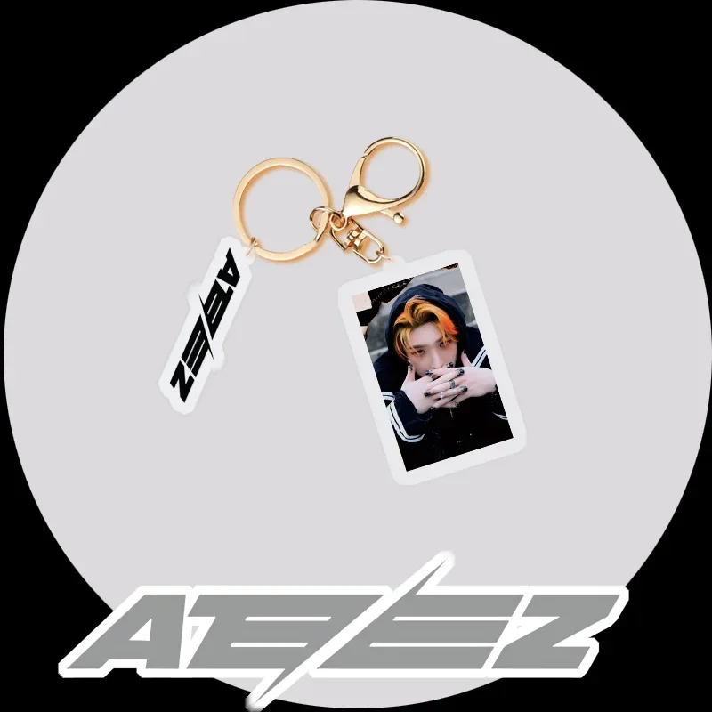 Korean Men's Team's Seonghwa Yunho Yeosang San New Acrylic Keyring Fashion Accessory Car Keychain Pendant Figurine Collectible