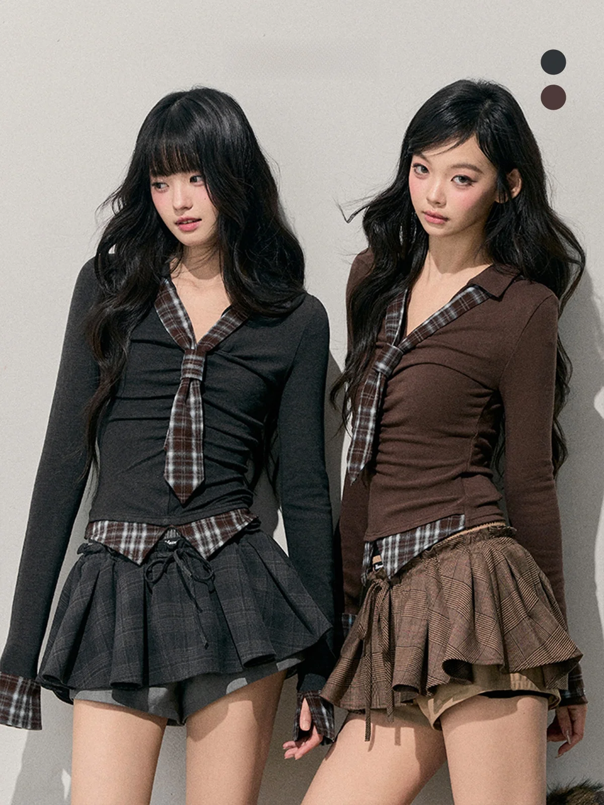 

Женская тонкая футболка AOMALM с длинным рукавом и V-образным вырезом, повседневная, в американском стиле, для зимы, модный тренд