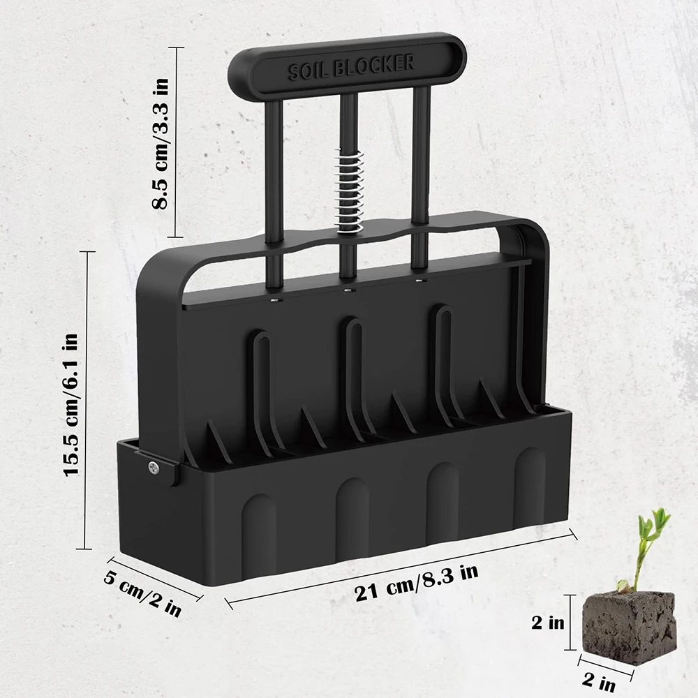 1pc Handheld Soil Tool Seedling Soil Blocker Reusable Time Saving Environment-friendly Garden Accessories Special Tools