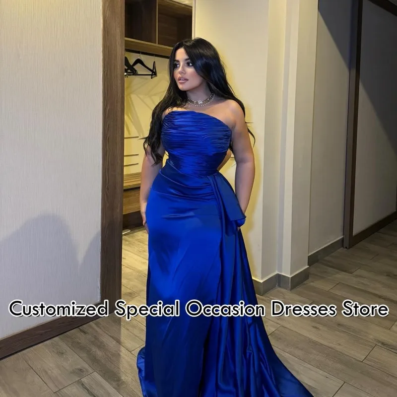 

Простые вечерние платья без бретелек с рюшами, платье русалки для выпускного вечера 2026, элегантные свадебные платья для женщин по индивидуальному заказу