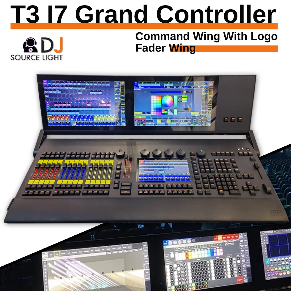 T3 Command wing Fader Wing Console With Motorized Fader And Backlight RGB DMX Console Stage Lighting Controller Party Equipment