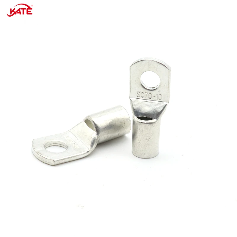 5/10PCS SC10 SC16 SC25 SC35 SC50 SC70 SC95 Terminal 10-95 MM² Cable Lugs Wire Connector Tinned Electrical Solder Lug 10-3/0 AWG