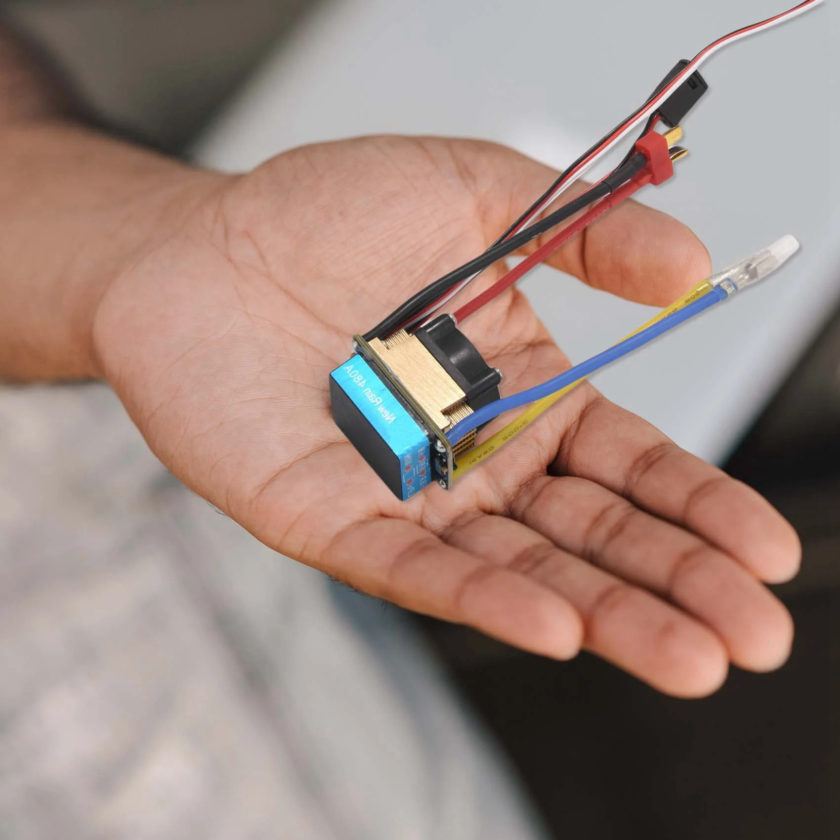 ABFN-480A Brushed ESC Single Motor With Cooling Fan Waterproof 2-4S 3 Modes 5V/3A BEC For RC Cars