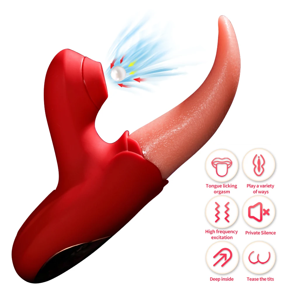 AAV Tongue Sucking Vibrators For Women For Women Nipple G Spot Vagina Clitoris Stimulator Female Silicone Massager Adult Sex Toy