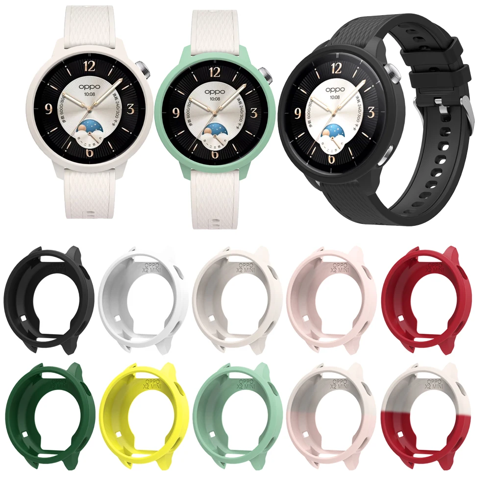 

Soft Silicone Case Cover for Oppo Watch X2 mini Smartwatch Protector Shell Hollow ShockproN Protection Frame Cases Accessorie