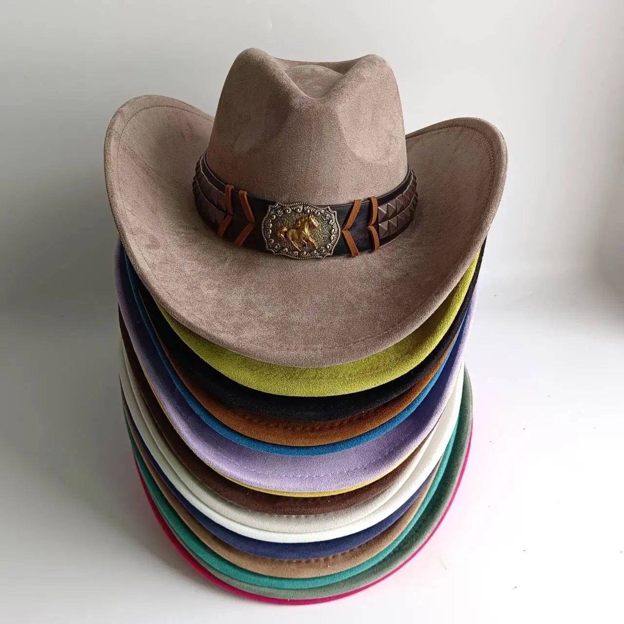 suede cowboy hat new Bullhead Accessories  jazz panama hat unisex women's hat wide brim cowboy hat sombreros vaqueros fiesta