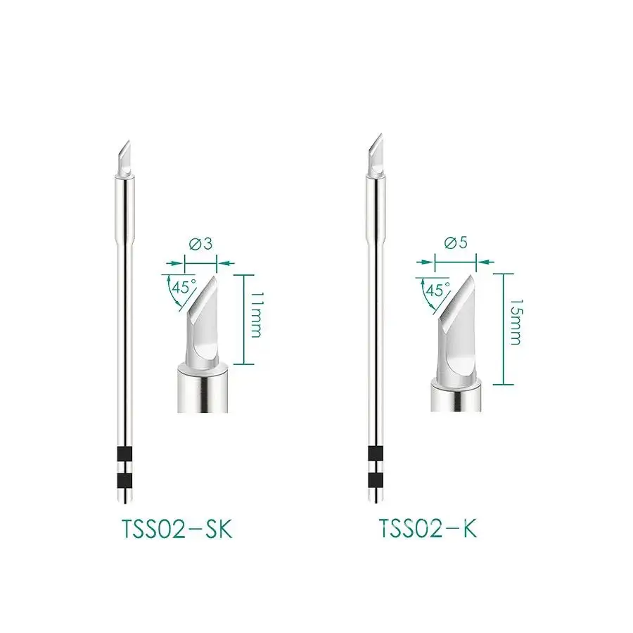 Original QUICK TS1200A Lead Free Soldering J Tip Welding Pen Tool TSS02-SK SK I Welding 0.8C 3.2D Iron 1C Iron 1.2D Tip K B