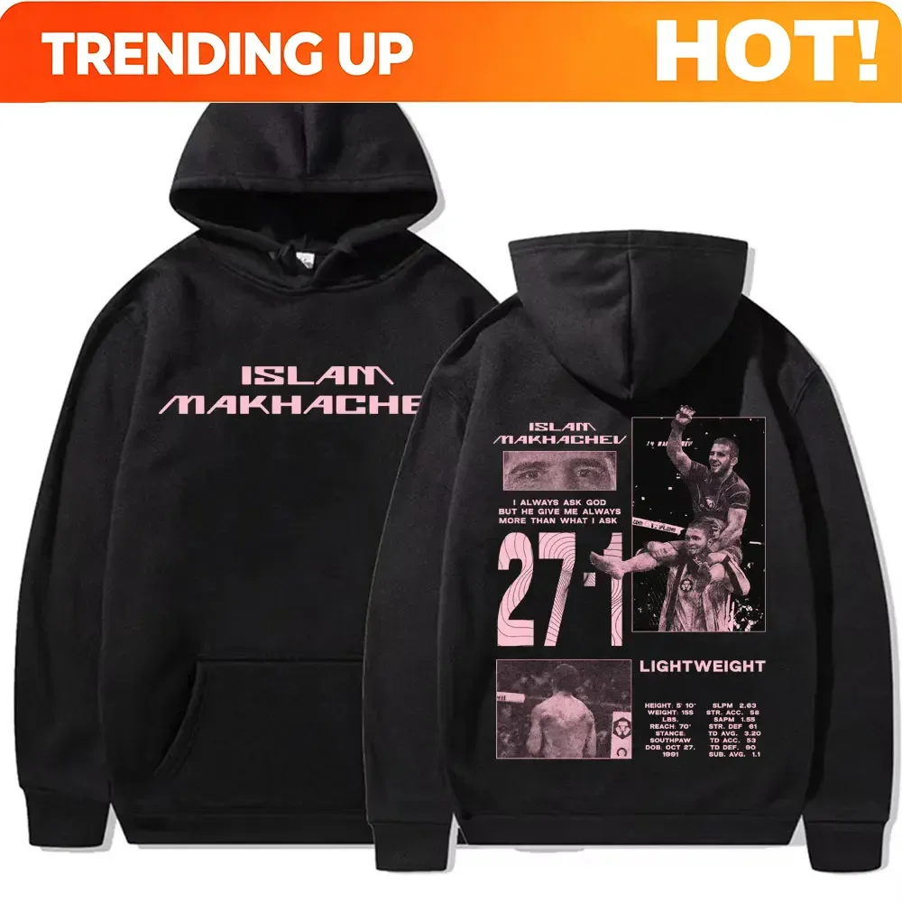 Customization Limited Islam Makhachev Vintage Graphic Hoodies Men's Harajuku Fashion Classic Sweatshirts Casual Fleece Long Slee