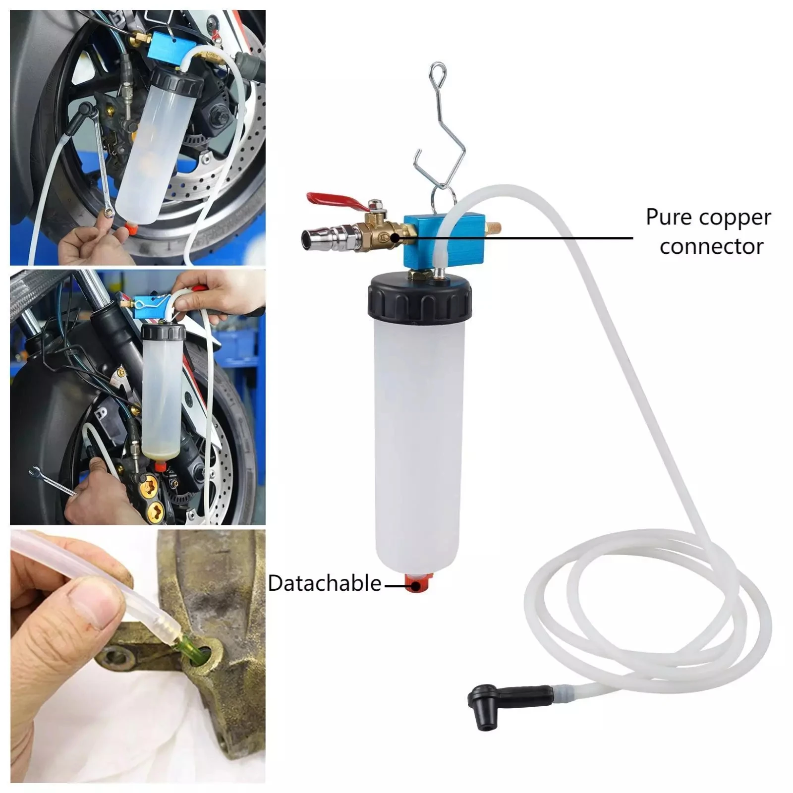 Ferramenta de mudança de óleo fluido de freio de carro, embreagem hidráulica, bomba de mudança de óleo, sangrador de óleo, troca vazia, kit de ferramentas extrator drenado com mangueira