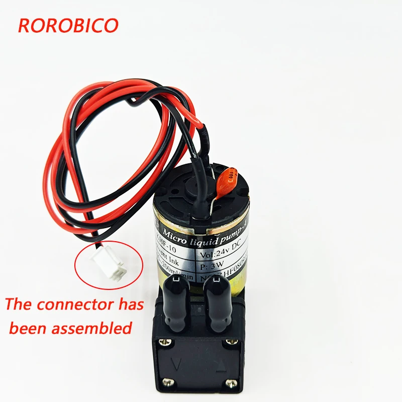 4pcs 24VDC 3W 100-200ML Small Solvent Ink Pump With connector Micro Diaphragm Liquid Pump for Large Format Eco Solvent Printer