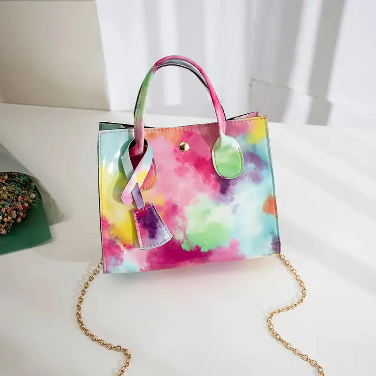 

Women's Color-block Tote Bag, Large Capacity Crossbody Bag, Shoulder Bag, Handbag