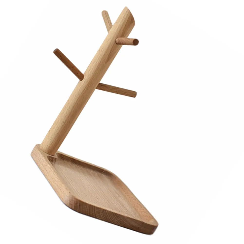 

Wooden Key Jewelry Stand Tray Tree-Shaped Home Decor Organizer for Keys Necklaces Rings Bracelets Glasses Watches Perfumes
