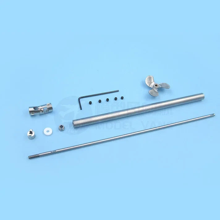 3mm RC Boat Shaft Set L10/15/20cm Stainless Steel DriveShaft+Shaft Sleeve+3 Blade Alloy Propeller+Coupling-A/Cardan Joint-B