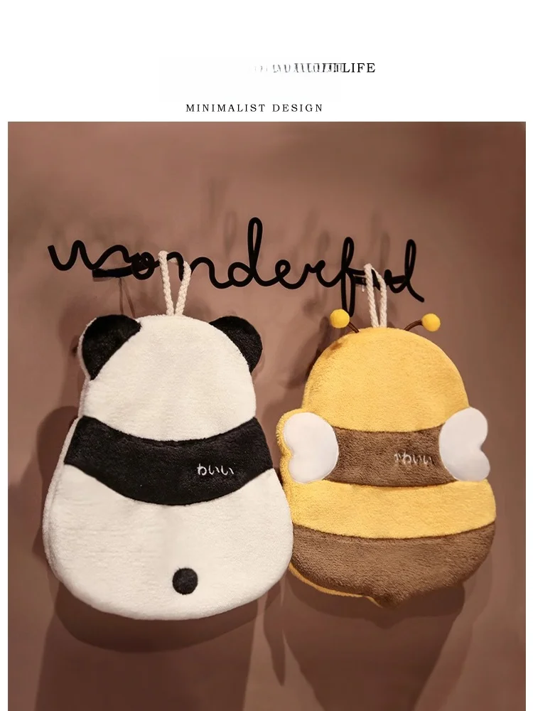 

Tlife Подвесное мультяшное полотенце для рук, не оставляющее ворсинок, впитывающее полотенце для ванной, для мужчин и женщин, сделано в Китае