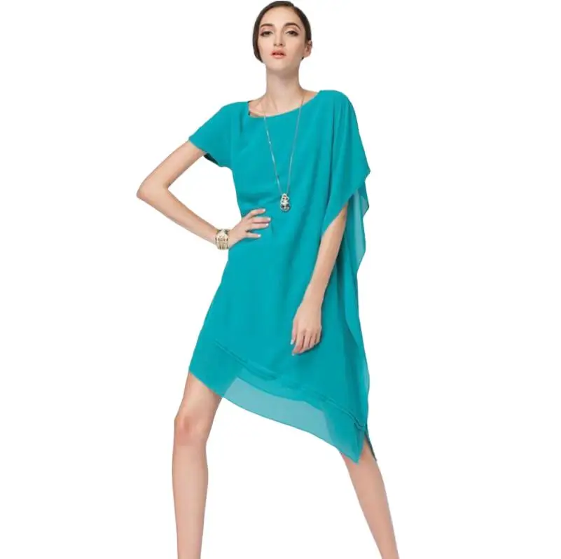 

2023 Fashion Irregular Ruffles Chiffon Dress Women Beauty Clothing,Girl Summer beach dress