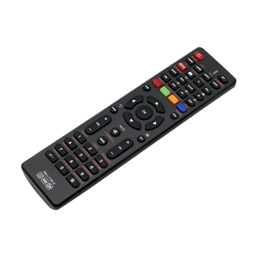 Rm-L1130+X Universal LCD TV Remote Control For DAEWOO AKIRA AOC BBK ELENBREG PRIMA OPENBOX THOMSON JVC SUPRA Smart TV controller