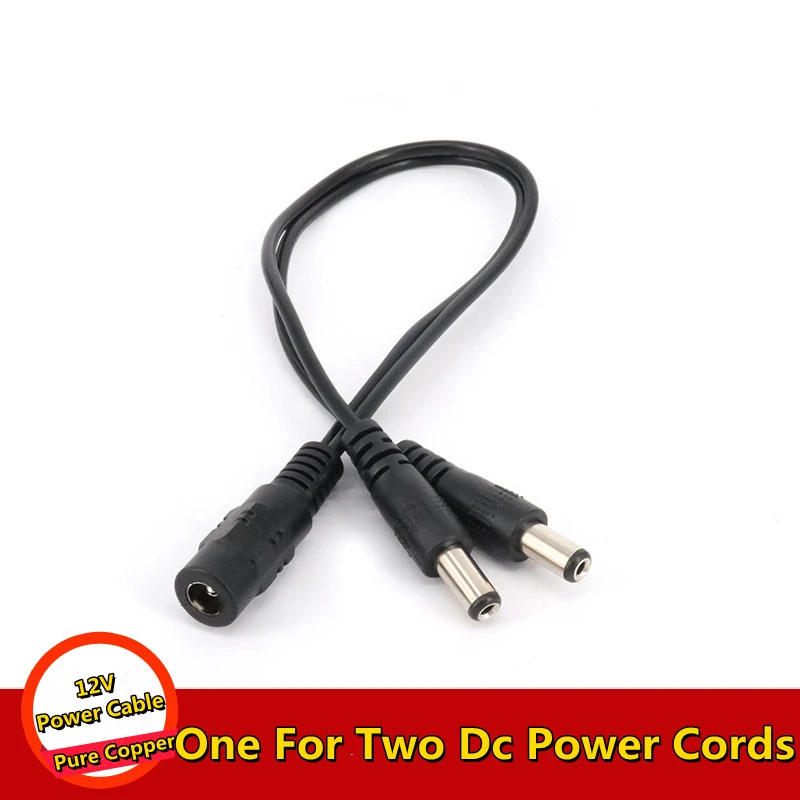 One Point Two Dc Copper Core Power Cord 12vdc Monitoring Power Shunt Branch Line Led One For Two Power Cords