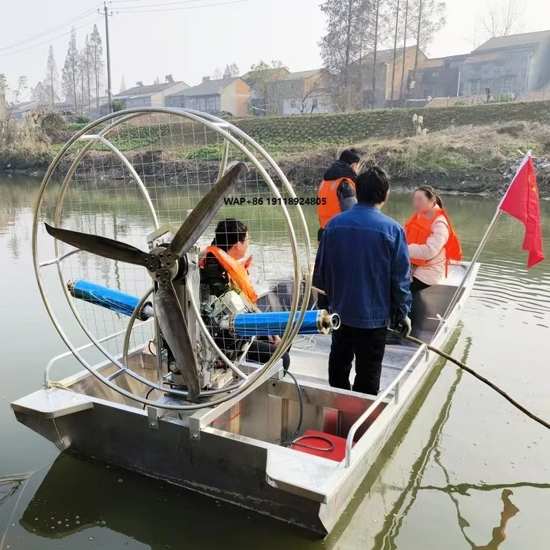 Airship Hard-bottom Boat Amphibious Lifeboat Rescue Craft Water-land Ship Swamp Aquatic Plants