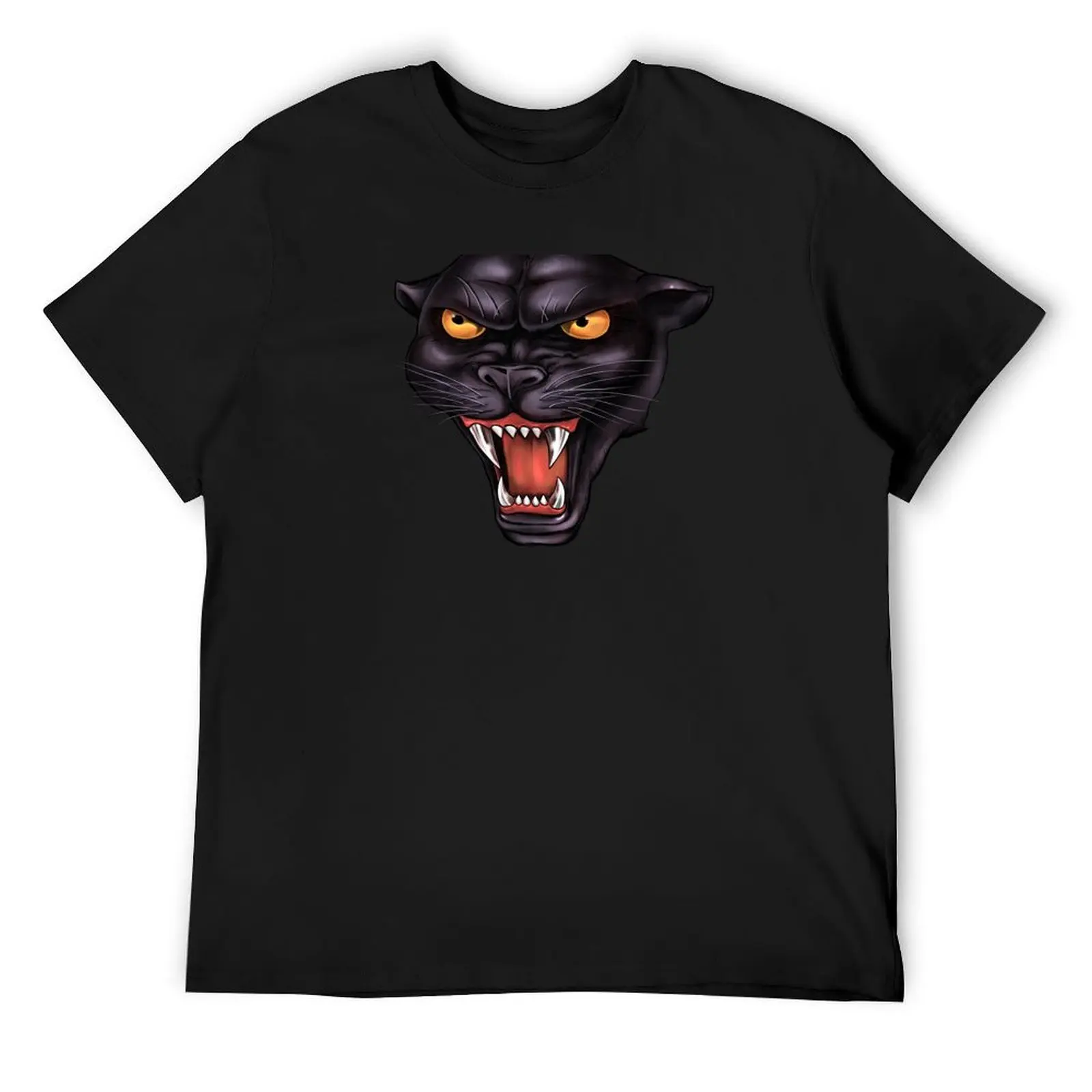 Rowdy Panther Head T-Shirt customs design your own hippie clothes shirts graphic plain black t shirts men