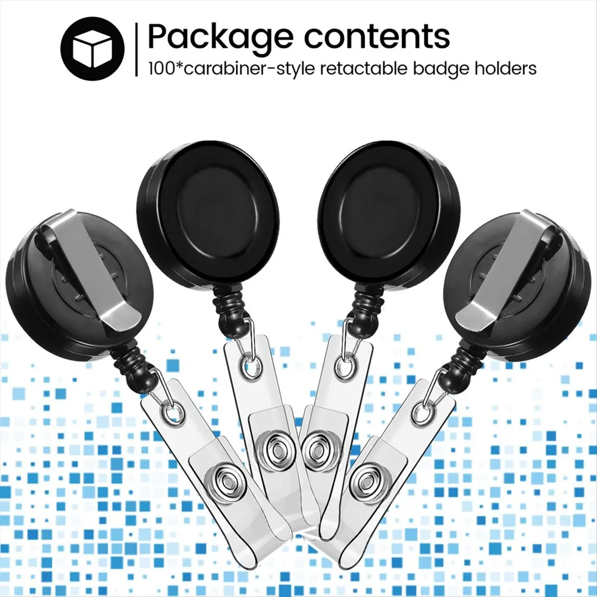 【hot-a20z】-100-pcs-retractable-badge-reel-clips-id-card-holder-reel-with-metal-belt-clip-for-hanging-cards-key-chainsd