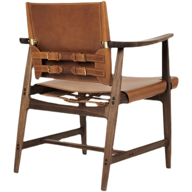 DSA Leisure Chair Home Chair Homestay Light Luxury Solid Wood Balcony Backrest Sofa Chair