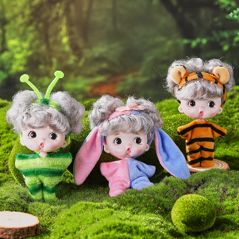 6Pcs Lifelike Reborn Baby Doll Mini Baby Doll Set with Clothes Cute Silicone Girl Toy for Birthday Christmas Gift