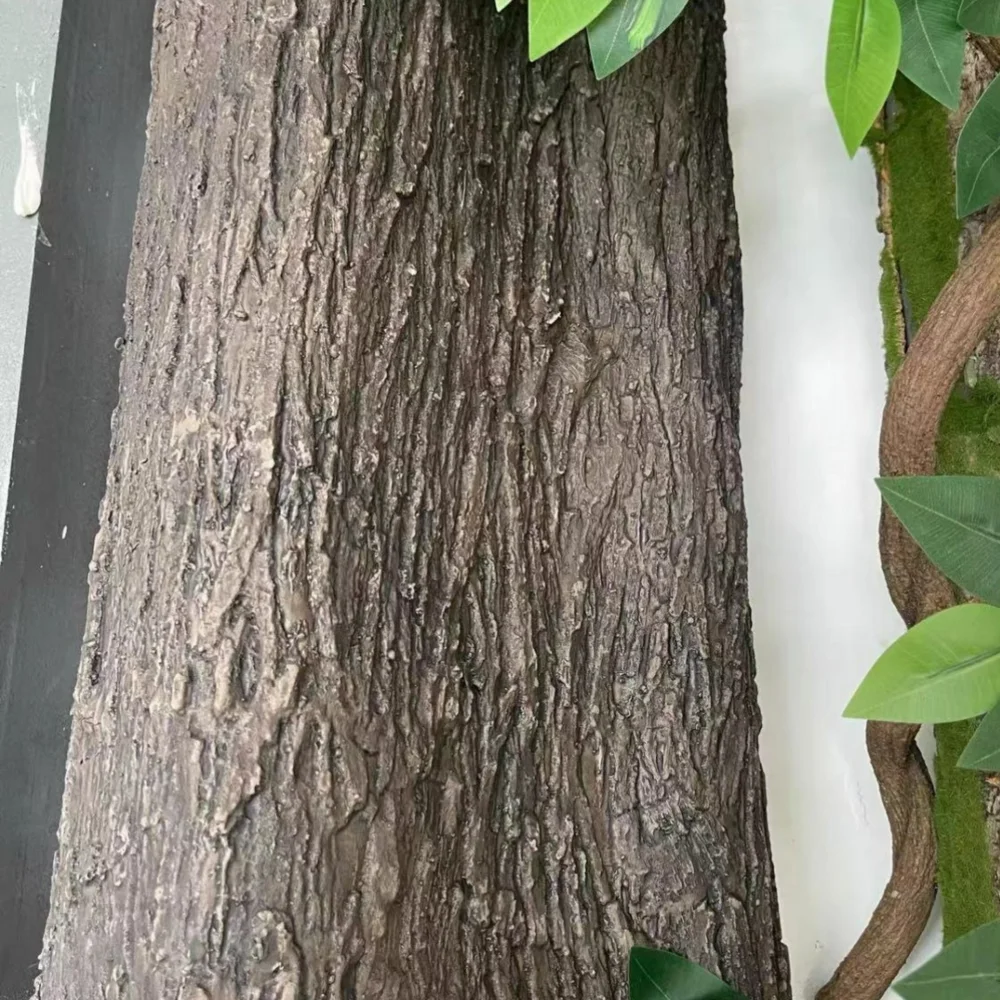Simulated Bark Landscaping Pipe Lamp Post Wall Column Pillar Decoration Garden Home Artificial Silicone Tree Bark Ornament
