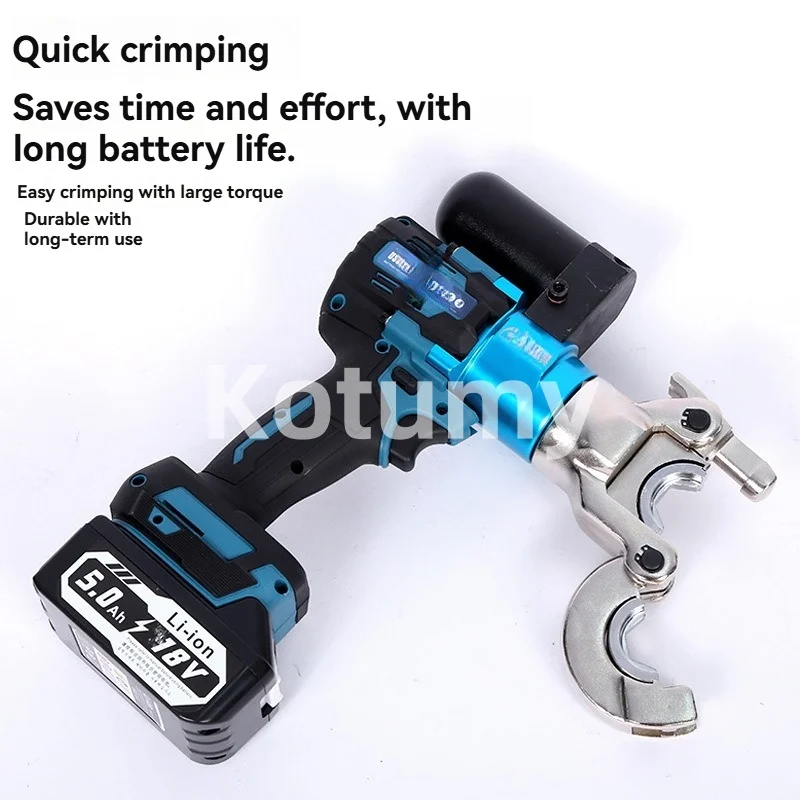 Electric Hydraulic Pliers, Lithium Battery Handheld Cable Crimping Tool with Strong Torque & Long Battery Life - view 3