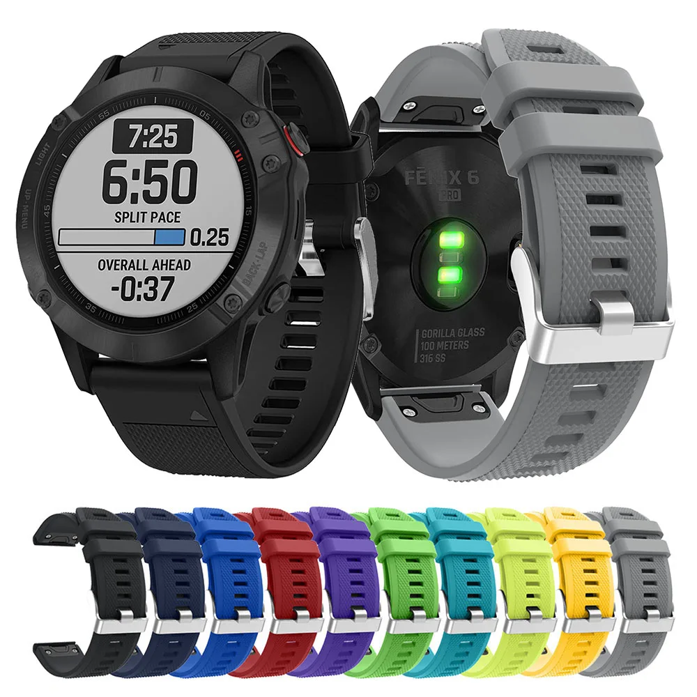 Cinturino in silicone Quick Fit da 22 mm per Garmin Fenix 5/5 Plus/6/7 Pro Smart Watch Band per Garmin Fenix 8 47mm/Forerunner 935 945