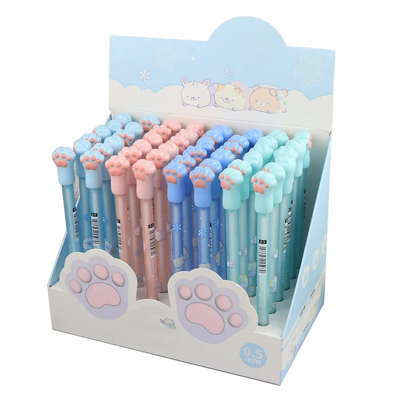 2/4pcs Kawaii Cat Paw Mechanical Pencils 0.5/0.7mm Automatic Pencils Korean Stationery Writing Tool Cute School Office Supplies