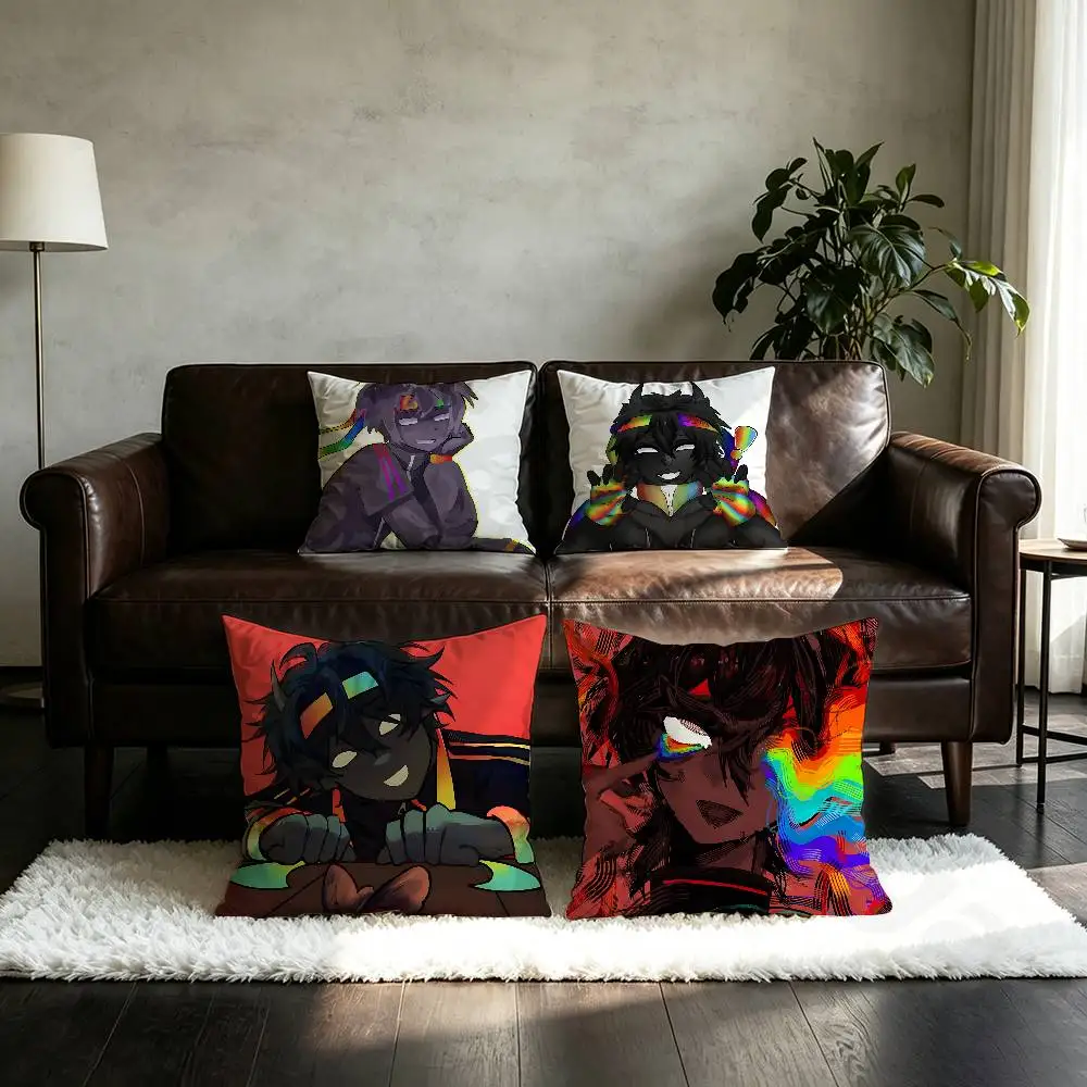 S-Spokeishere S-Spoke Pillow Case Anti-dustmite Pillowcase Invisible zipper silky short plush Sofa cushion cover